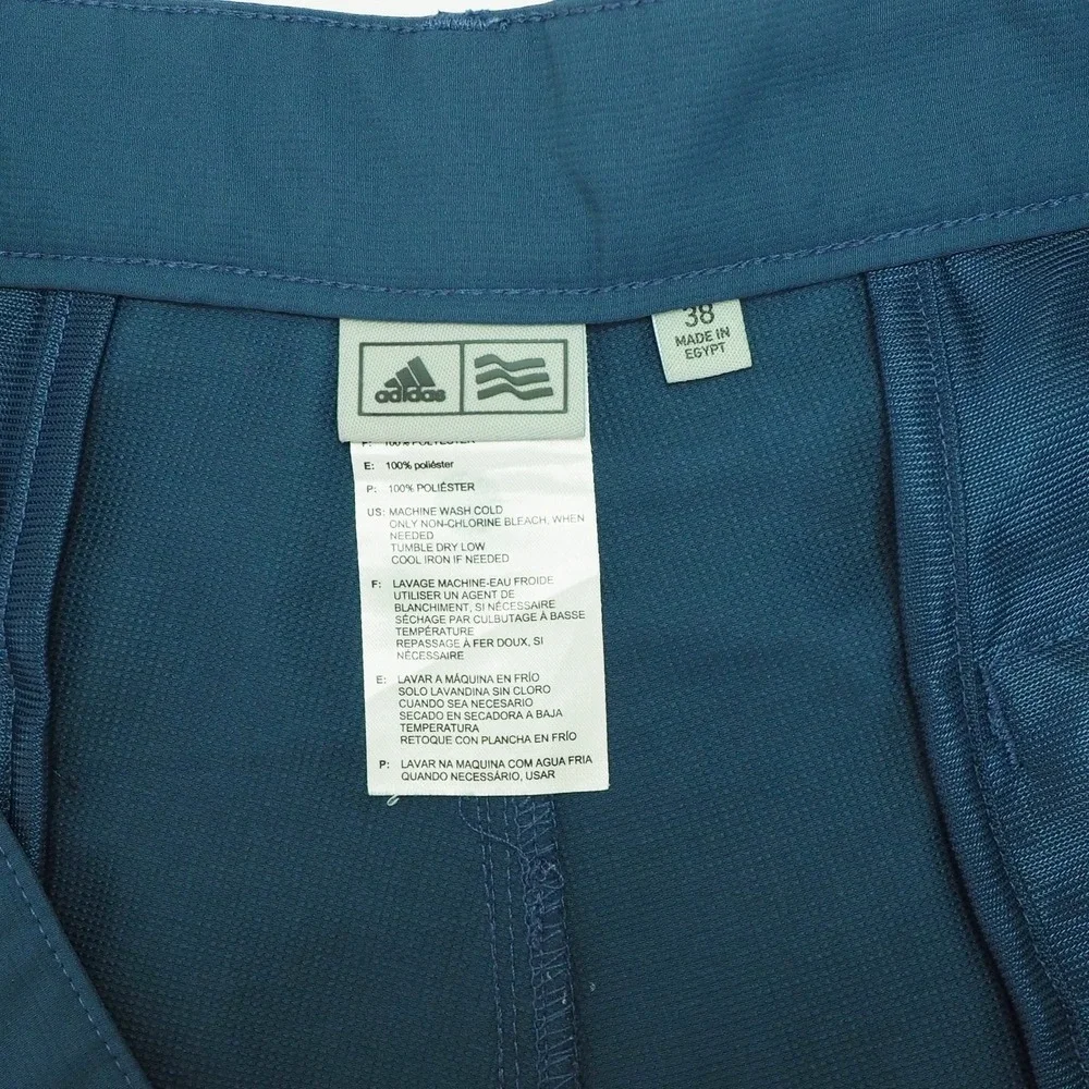 Adidas Golf Shorts Mens 38 Dark Blue Flat Front Casual Performance Tech Blend